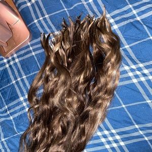 Human hair micro bead extensions